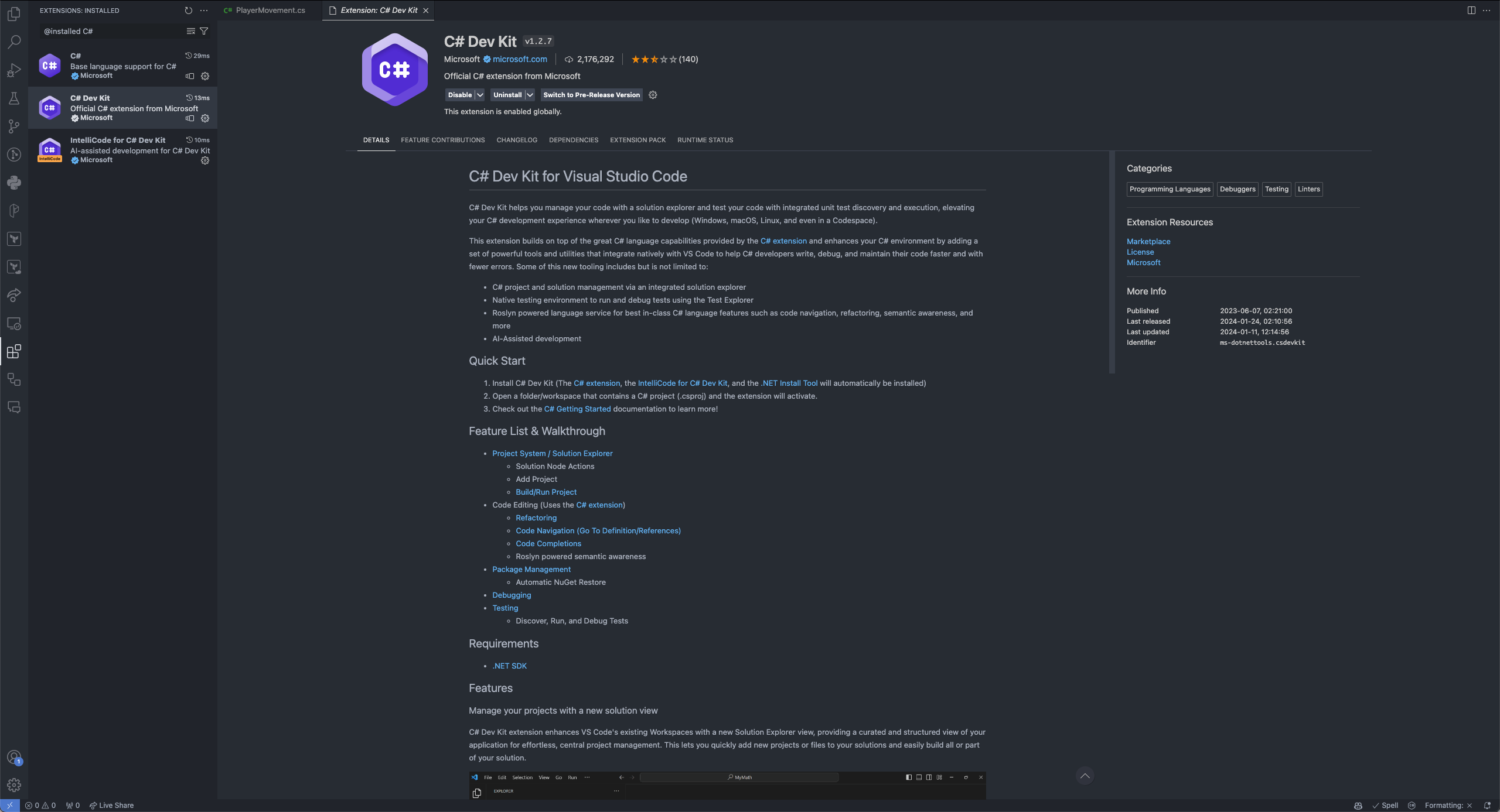 配置 macOS 上的 VSCode 来编辑 Unity 的 C Sharp 代码 | Nólëbase